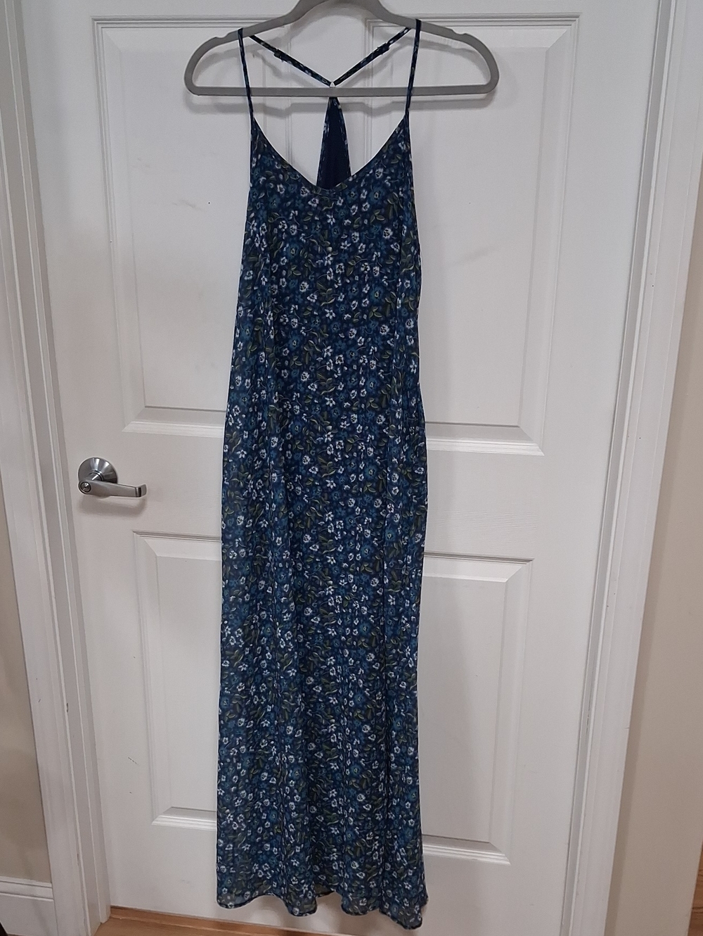 Three Bird Nest Blue Floral Slip Maxi Dress